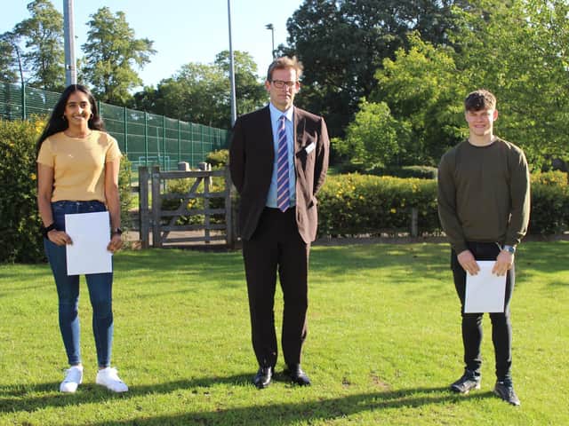 Harpreet Birdi, Ed Hester (headmaster) and Ben Shipton of Princethorpe College.