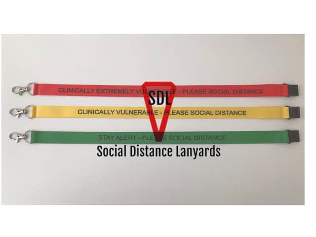 Gillian Godfrey has made special lanyards to help those coming out of shielding.