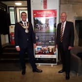 The Mayor of Warwick, Cllr Terry Morris with  Lieutenant Colonel (Ret'd) John Rice, Chair of Trustees The Fusiliers Regimental Museum in Warwick. Photo supplied