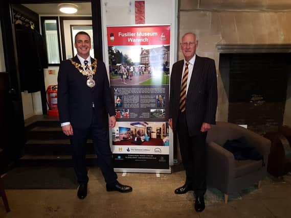 The Mayor of Warwick, Cllr Terry Morris with  Lieutenant Colonel (Ret'd) John Rice, Chair of Trustees The Fusiliers Regimental Museum in Warwick. Photo supplied