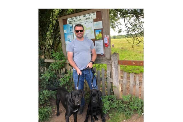 The first bottle has been put up in kenilworth by Lily The Lab & Friends. Pictured here is Gareth Brough from Lily The Lab & Friends.
