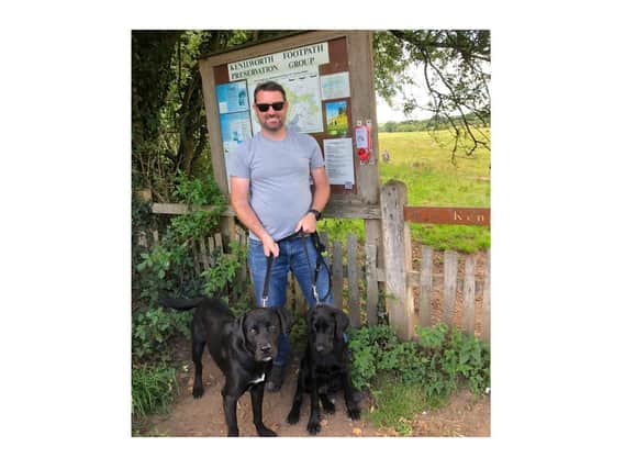The first bottle has been put up in kenilworth by Lily The Lab & Friends. Pictured here is Gareth Brough from Lily The Lab & Friends.