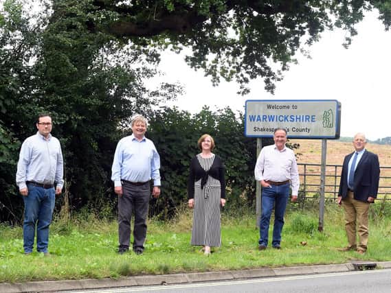 From left to right: Sebastian Lowe (Rugby Borough Council), Tony Jefferson (Stratford-on-Avon District Council), Julie Jackson (Nuneaton and Bedworth Borough Council), Andrew Day (Warwick District Council), David Humphreys (deputy leader North Warwickshire).