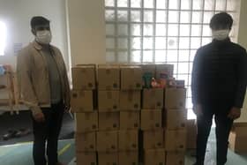 The Leamington branch of the Ahmadiyya Muslim Association have donated 50 curry starter packs to the foodbank. Photo supplied