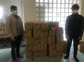 The Leamington branch of the Ahmadiyya Muslim Association have donated 50 curry starter packs to the foodbank. Photo supplied
