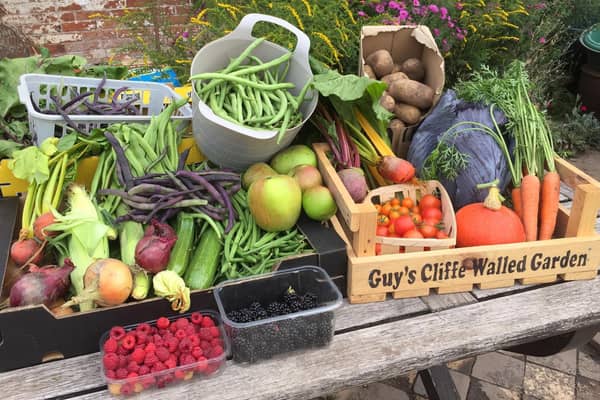 The team at Guy's Cliffe Walled Garden are donating produce to people in need. Photo supplied