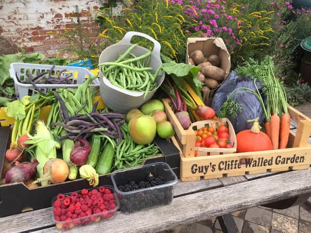 The team at Guy's Cliffe Walled Garden are donating produce to people in need. Photo supplied