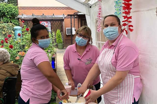 Staff created their own ice cream van to serve up residents' favourite treats.