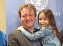 Richard and Gabriella. Nazanin Zaghari-Ratcliffe's husband and daughter. Richard is pictured after speaking about his wife's plight in Leamington earlier this year.