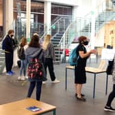 Students arriving for college. Photo supplied