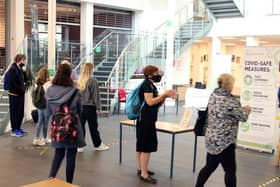 Students arriving for college. Photo supplied
