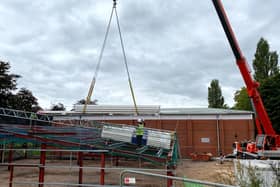 The new HQ structure being put in place. Photo submitted