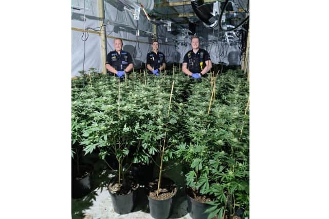 A suspected ‘cannabis farm’ has been shut down in Leamington. Photo by Warwickshire Police