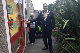 The Mayor of Warwik cllr Terry Morris and Wendy Neal chair of Woodloes Community Centre. Photo supplied