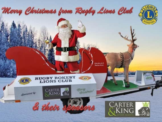 A previous year's Rugby Rokeby Lions sleigh.