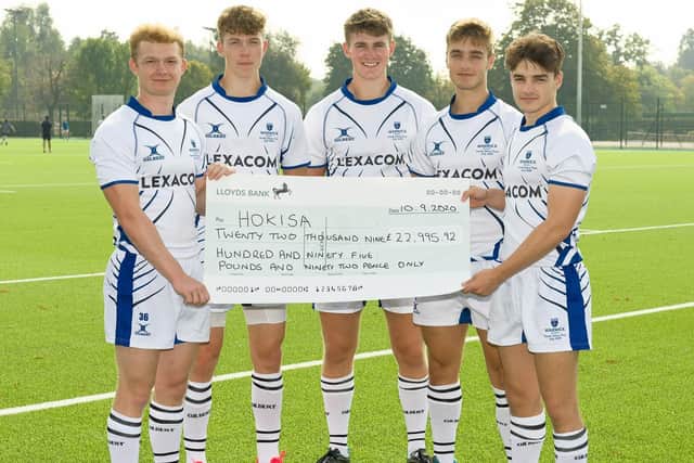 Rugby players at Warwick School have raised  £22,995 for HOKISA (Homes for Kids in South Africa).