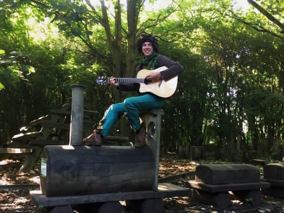 Singer-songwriter John Hinton teamed up with the Foundry Wood community woodland for his songs. Photo supplied