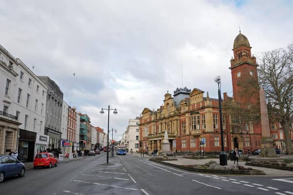 Leamington landmarks feature in JK Rowling's latest book. But the main character describes the town hall (on the right on the picture) as 'spectacularly ugly...over embellished with scrolls, pediments and lions'.