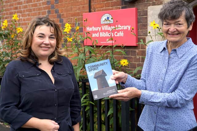 Parish Cllr Julie Balch and Sharon Hancock, chair of Harbury Village Library