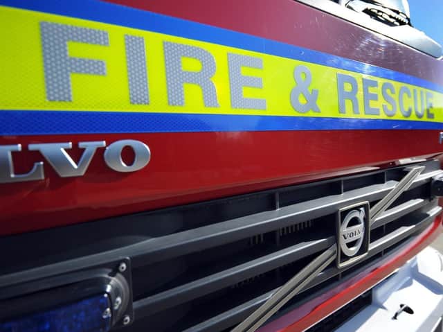 A distressed horse was rescued from a water-filled ditch in a village near Lutterworth by firefighters on Saturday (October 3).