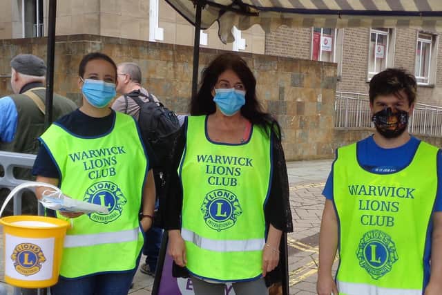 Members of the Warwick Lions Club collecting donations. Photo supplied