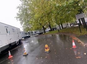 Film cameras have been set up in Leamington.