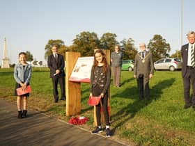 The dedication group, made up of (L-R), Sophie Gambling, Mark Pawsey MP, Jessica Scuffle, Lucy Hawker, Cllr Bill Lewis and Ian Binnie