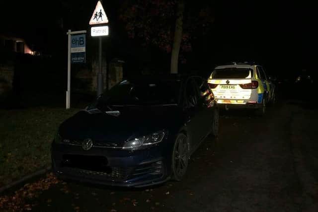 This VW Golf made off from police in Warwick. Photo by OPU Warwickshire