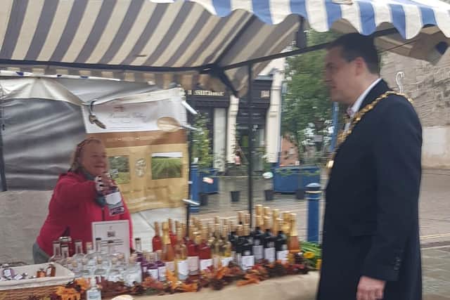 Cllr Terry Morris, Mayor of Warwick, at the French market. Photo supplied
