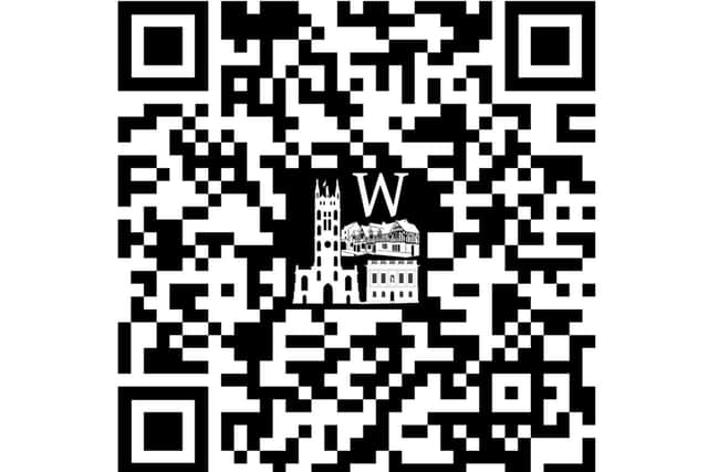 The QR code for people to scan. Photo supplied