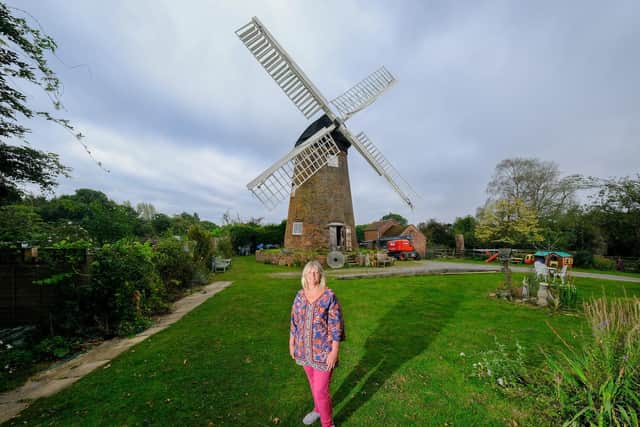 Jeanette McGarry at the historic Berkswell Windmill.