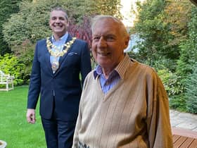 Cllr Terry Morris, Warwick mayor with Gerry Guest. Photo supplied
