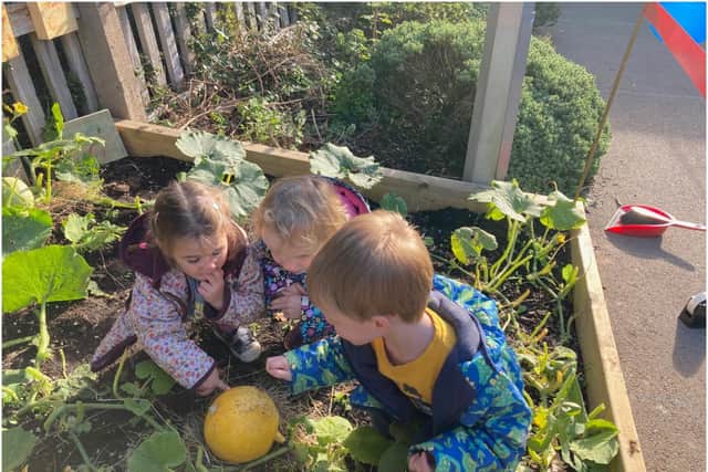 Telford Pre-school recently celebrated the opening of their new allotment. Photo supplied