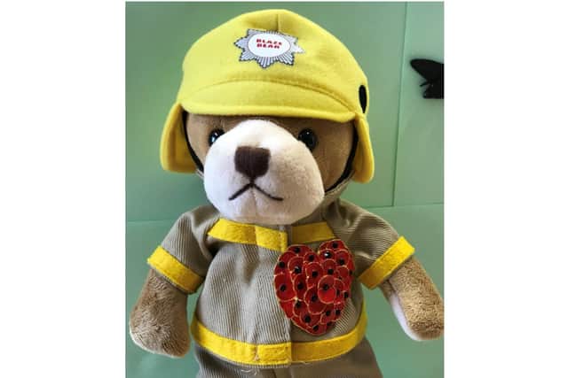 Each winner from picked from the prize draw will receive a 'Blaze Bear' with a poppy on. Photo by Warwickshire County Council