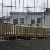 How the Covid-19 testing site in Court Street looked on Tuesday, October 20.
