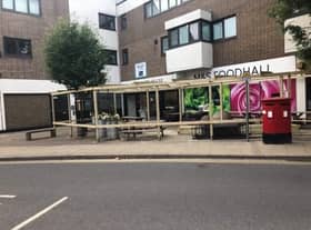 The pergola outside Dough and Brew. Photo submitted
