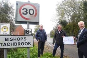 From left to right – Leigh Carter, Cllr Andrew Day and Alistair Clark. Photo supplied