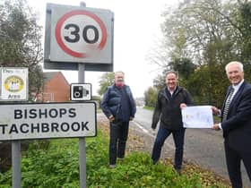From left to right – Leigh Carter, Cllr Andrew Day and Alistair Clark. Photo supplied