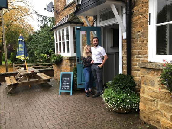 Jack McEntee and Ella Heritage who offer a warm welcome at the Yew Tree pub and restaurant in Avon Dassett