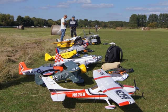 Model aeroplanes on St Mary's Lands in Warwick. Photo provided by Warwick District Council