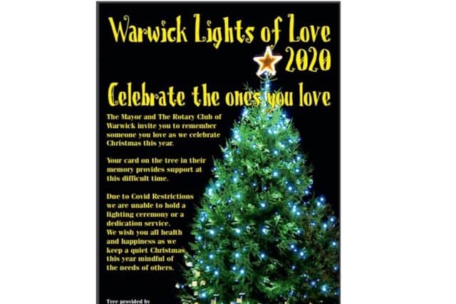 The Lights of Love campaign has been launched. Poster supplied