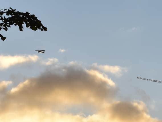 The aircraft, spotted just now above Hillmorton.