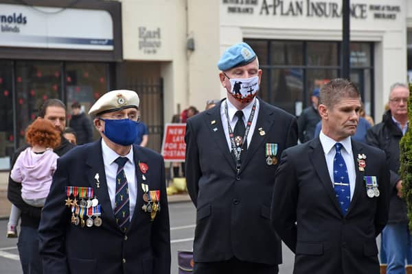 Photos from the scaled-back Remembrance Service in Leamington.