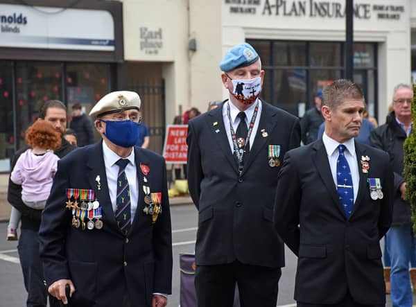 Photos from the scaled-back Remembrance Service in Leamington.