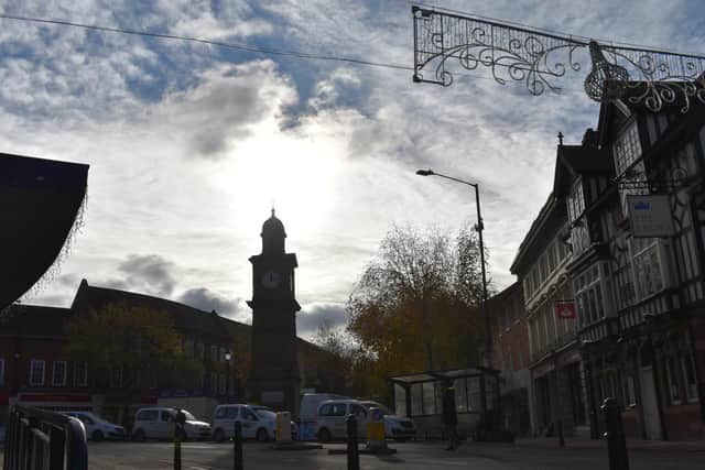 Rugby town centre on the first day of the new lockdown.