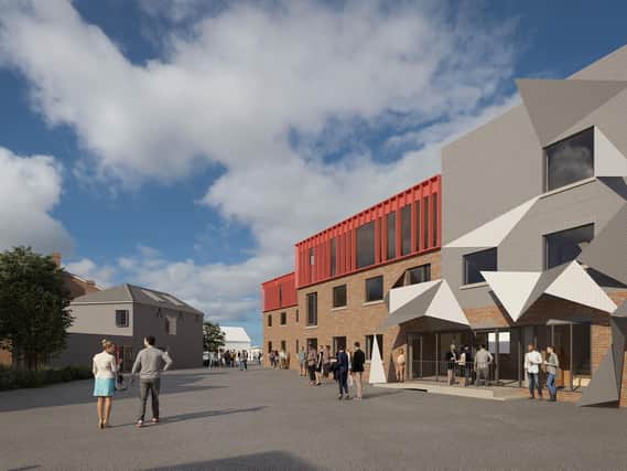 Computer generated image of the proposed Spencer Yard project as part of the wider Leamington Creatve Quarter scheme.