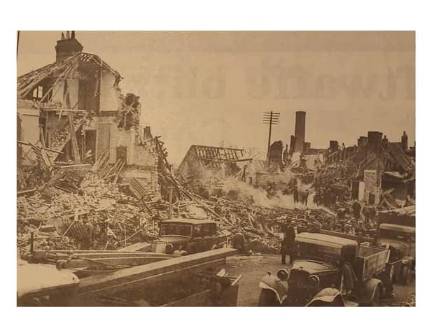 Rescuers toil through heaps of rubble to reach victims of a landmine explosion in Kenilworth.