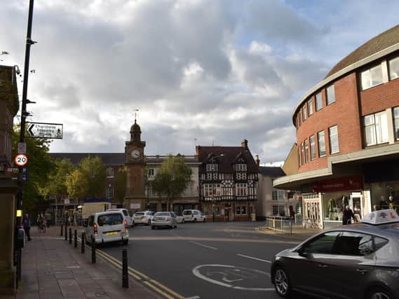 File image. Rugby town centre.