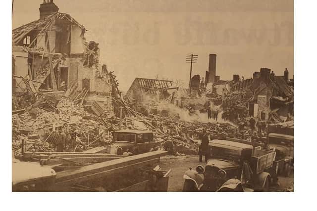 Rescuers toil through heaps of rubble to reach victims of a landmine explosion in Kenilworth.