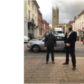 Jon Grey from Clean Air Warwick with Warwick Mayor Cllr Terry Morris. Photo supplied